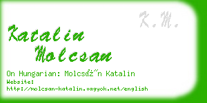 katalin molcsan business card